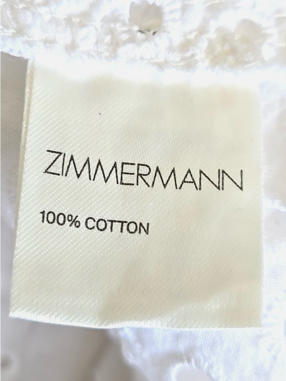 Zimmermann White Broderie Anglaise Midi Dress with Eyelet Detail 1 - Picture 5 of 12